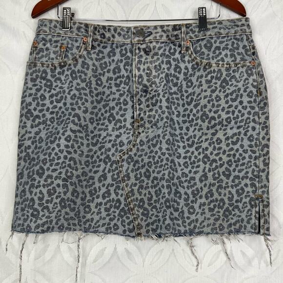 GRLFRND Blaire Mini Pencil Skirt in Wild Cat Size 32/14 NWT - Picture 4 of 16